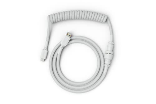 Glorious Coiled Keyboard Cable – Coiled USB C Cable Artisan Braided Cables for Mechanical Gaming Keyboard Coiled Cable - Custom Keyboard Cable (White) Glorious Coiled Keyboard Cable – Coiled USB C Cable Artisan Braided Cables for Mechanical Gaming Keyboard Coiled Cable - Custom Keyboard Cable (White)