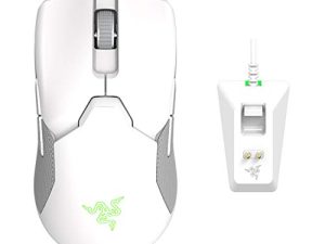 Razer Viper Ultimate Lightweight Wireless Gaming Mouse & RGB Charging Dock: Hyperspeed Wireless Technology - 20K DPI Optical Sensor - 78g Lightweight - 70 Hr Battery - Mercury White