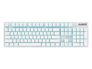 AK50 2.4G Wireless/USB Wired Dual Mode Mechanical Keyboard - Red Switch Blue Backlit - 104 Standard Keys Classic Layout - Anti-ghosting Professional Gaming Keyboard – White