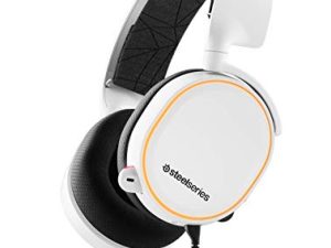 SteelSeries Arctis 5 - RGB Illuminated Gaming Headset with DTS Headphone: X v2.0 Surround - for PC and PS5/PS4 - White