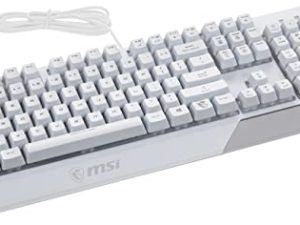 MSI Vigor Backlit RGB Dedicated Hotkeys Anti-Ghosting Mechanical Feel Gaming Keyboard (Vigor GK30 White US)