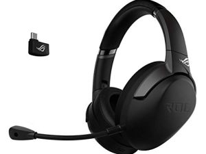 ASUS ROG Strix Go 2.4 Wireless Gaming Headset with USB-C 2.4 GHz Adapter | Ai Powered Noise-Cancelling Microphone | Over-ear Headphones for PC
