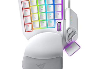 Razer Tartarus Pro Gaming Keypad: Analog-Optical Key Switches - 32 Programmable Keys - Customizable Chroma RGB Lighting - Programmable Macros - Variable Key Press Pressure Sensitivity - Mercury White