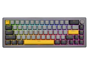 EPOMAKER EK68 65% Gasket NKRO Hot Swappable 2.4Ghz/Bluetooth 5.0/USB-C Wired Mechanical Gaming Keyboard with Knob