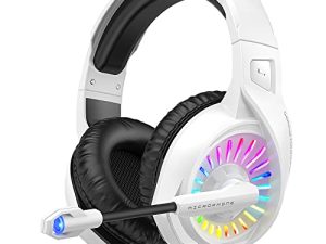 ZIUMIER Z20 White Gaming Headset for PC PS4 PS5 Xbox One Controller