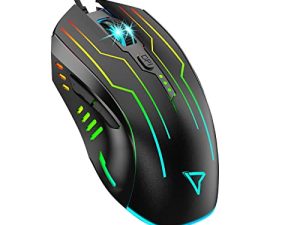 GK-XLI Gaming Mouse Wired - Lightweight Gaming Mice Breathing RGB Plug Play High-Precision Adjustable 7200 DPI Mouse