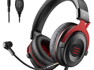 EKSA E900 PC Gaming Headset - PS4 Headset Wired Gaming Headphones with Noise Canceling Mic