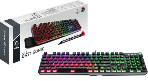 MSI Vigor GK71 Sonic US Mechanical RGB Gaming Keyboard with MSI Sonic Switches MSI Vigor GK71 Sonic US Mechanical RGB Gaming Keyboard with MSI Sonic Switches