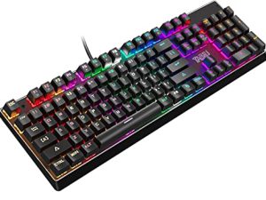 TNBIU Gaming Keyboard - RGB LED Keyboard with 104 Key Computer PC Gaming Keyboard