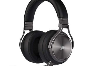 Corsair CA-9011180-NA Virtuoso RGB Wireless Se Gaming Headset - High-Fidelity 7.1 Surround Sound W/ Broadcast Quality Microphone - Memory Foam Earcups - 20 Hour Battery Life – Gunmetal (Renewed)