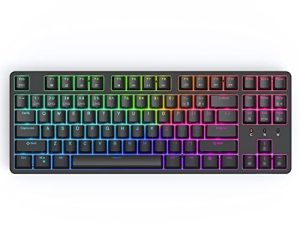CIY X77 Hot-Swappable Mechanical Keyboard/RGB Gaming Keyboard/USB C/Anti Ghosting/N-Key Rollover/Compact Layout 87 Key/Detachable Magnetic Upper Cover/Wired Keyboard for Mac Windows