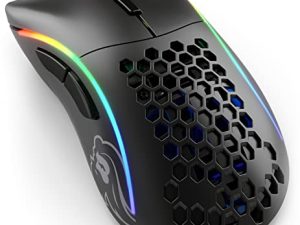 Glorious Model D Wireless Gaming Mouse - RGB Mouse Wireless - 69 g Superlight Mouse - Ergonomic Computer Mouse - Honeycomb Mouse (Matte Black)