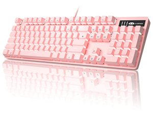 Pink Gaming Keyboard USB Wired Keyboard