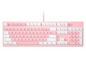 Mechanical Pink Gaming Keyboard£¬Magegee MK-Armor LED Rainbow Backlit and Wired USB 104 Keys Keyboard with Blue Switches
