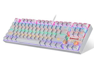 Redragon K552 Mechanical Gaming Keyboard Rainbow LED Backlit Wired with Anti-Dust Proof Switches for Windows PC (White
