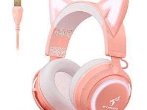 SOMIC GS510 Rose Gold Gaming Headsets 2.4G