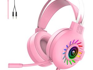 Gaming Headset PS4 Headset 3.5mm Stereo Wired Over-Head Gaming Headphone