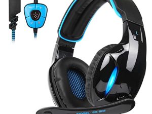 SADES SA902 7.1 USB Surround Sound PC Headsets Over-Ear Gaming Headphones with Microphone LED Light