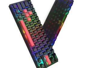 60% Mechanical Keyboard - Womier Hot-Swappable Ultra-Compact RGB Gaming Keyboard w/Pudding Keycaps