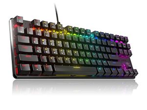 Pulsar Gaming Gears - PK003 Lunar Alloy TKL Mechanical Gaming Keyboard Brown Tactile RGB LED Rainbow Backlit USB Wired Game Keyboards for Windows PC PS5 PS4 Xbox 87 Keys Outemu Switches FPS