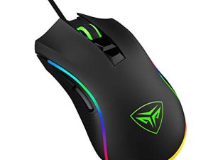 CP3 Gaming Mouse Wired 5000 DPI Adjustable PC Gaming Mouse with RGB Backlit 7 Programmable Buttons Ergonomic Computer Mice for Windows 7/8/10/XP Vista Linux
