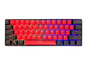 Kraken Pro 60 - BRED Edition 60% Mechanical Keyboard RGB Gaming Keyboard (Silver Speed Switches)