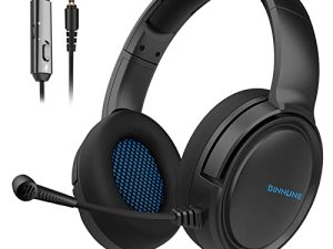 BINNUNE Gaming Headset with Microphone for PS4 Xbox One Series X/S PS5 PC Switch Playstation 4/5 Audifonos Gamer Game Headphones with Mic