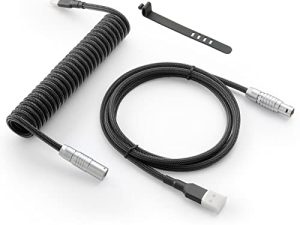 GunMjo Pro Custom Coiled USB C Cable for Gaming Keyboard