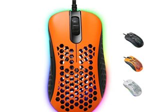 EQEOVGA D10 Pro RGB Lightweight Gaming Mouse PMW3360 12000DPI Optical Sensor