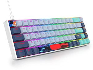 Owpkeenthy 65 Percent Mechanical Gaming Keyboard Hammerhead Shark with Red Switch Ultra Compact RGB Wired 60% Gaming Keyboard N-Key Rollover for PC Gamer