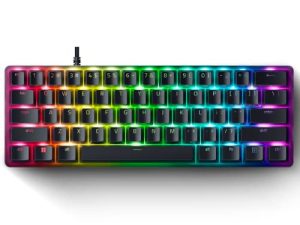 Razer Huntsman Mini 60% Gaming Keyboard: Analog Optical Switches - Doubleshot PBT Keycaps - Chroma RGB - Onboard Memory - Portable 60 Percent Form Factor - Detachable Type-C Cable - Classic Black