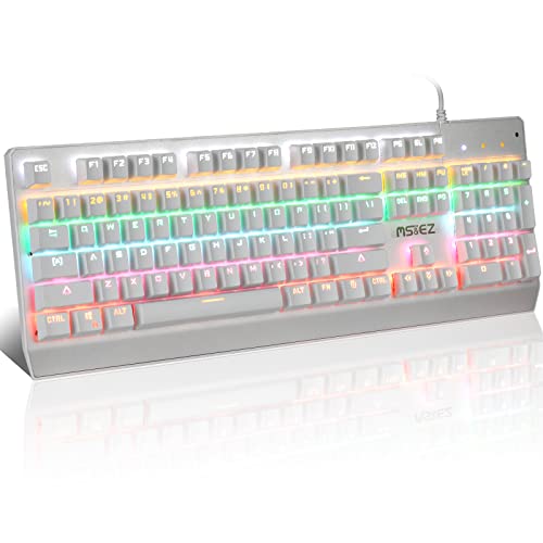 YSCP Mechanical Gaming Keyboard RGB Illumination Backlight LED 104 Keys Mechanical Wired USB Keyboards with Detachable Wrist Rest Blue Switches for PC Gamer Computer Desktop(Black) YSCP Mechanical Gaming Keyboard RGB Illumination Backlight LED 104 Keys Mechanical Wired USB Keyboards with Detachable Wrist Rest Blue Switches for PC Gamer Computer Desktop(Black)