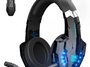 PHOINIKAS Wireless Gaming Headset with Microphone
