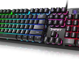 NPET K10 Gaming Keyboard USB Wired Floating Keyboard