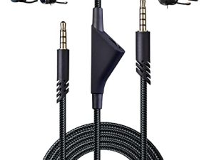 YARENKA Replacement Astro A10 A40 Headset Cable - 2.0M A10 Volume Cable Cord Compatible with Astro A10/A40 Gaming Headsets Xbox One PS4 PS5 Controller Headphone Audio Extension Cable 6.5 Feet Black