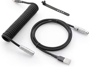 GunMjo Pro Custom Coiled USB C Cable for Gaming Keyboard