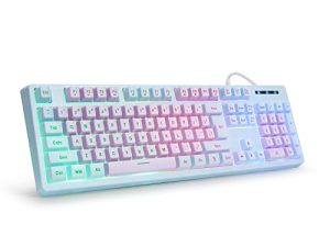Gaming Keyboard USB Wired with Rainbow LED Backlit