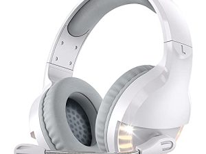 VersionTECH. White Gaming Headset PS5 PS4 Game Headphones Xbox One Gaming Earphones with Mic