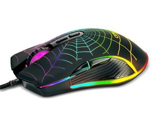 CHONCHOW USB Gaming Mouse Wired Programmable RGB Optical 7 Button Macro Mice 7200DPI 1000Hz Color Customized Backlit Compatible with Xbox one X PS4 PS5 Windows 7/8/9/10/11 Switch