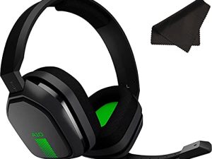 ASTRO Gaming A10 Headset for Xbox One/Nintendo Switch / PS4 / PC and Mac - Wired 3.5mm and Boom Mic by Logitech w/Microfiber Cloth - Bulk Packaging - (Green/Black)