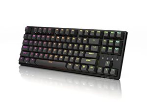 DURGOD Taurus K320 TKL Mechanical Keyboard | RGB Backlit | 87 Keys Tenkeyless | USB C Wired | Doubleshot PBT Keycaps | Programmable Keys | NKRO | Windows & Mac | Cherry MX Black