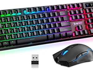 NPET S21 Wireless Gaming Keyboard and Mouse Combo