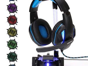 ENHANCE Gaming Headphone Stand Headset Holder with 4 Port USB Hub
