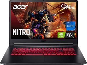 Acer 2022 Nitro AN517 17.3" 144Hz FHD IPS Gaming Laptop Intel 8-Core i7-11800H 32GB RAM DDR4 1TB NVMe SSD NVIDIA RTX 3050 TI 4GB GDDR6 Killer WiFi AX RJ-45 Backlit Windows 11 Pro w/ RE USB Drive