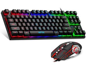 MFTEK RGB Rainbow Gaming Keyboard and Mouse Combo