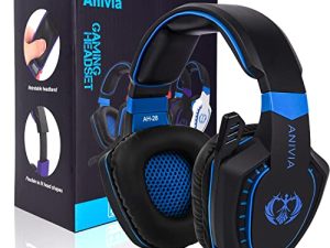 Anivia Computer Over Ear Headphones Wired with Microphone Updated AH28 3.5mm Stereo Headsets Gaming Headset with Volume Control