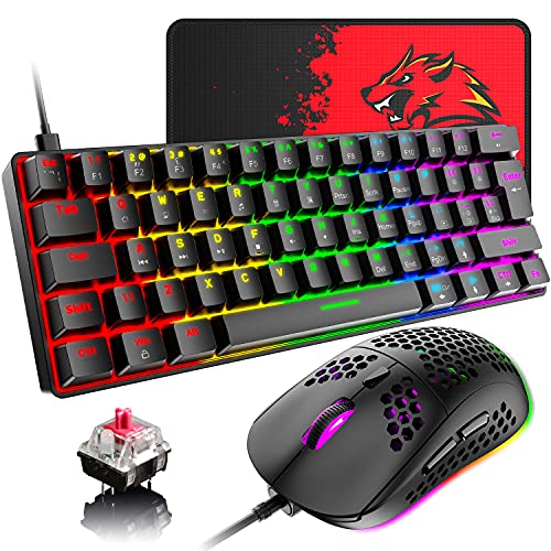 60% Wired Mechanical Gaming Keyboard and Mouse Combo 60% Wired Mechanical Gaming Keyboard and Mouse Combo