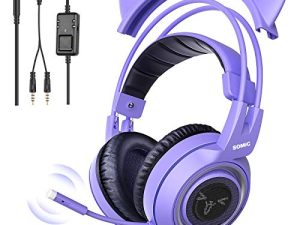 SOMIC G951S Purple Stereo Gaming Headset with Mic for PS4