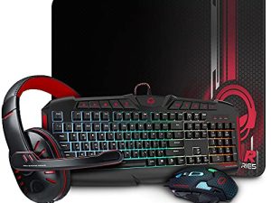 HyperGear 4-in-1 Gaming Kit RGB Backlit Gaming Keyboard