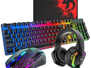 Wired Gaming Keyboard and Mouse Headset Combo